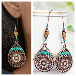 NEW Boho Vintage Look Hanging Dangle Drop Earrings